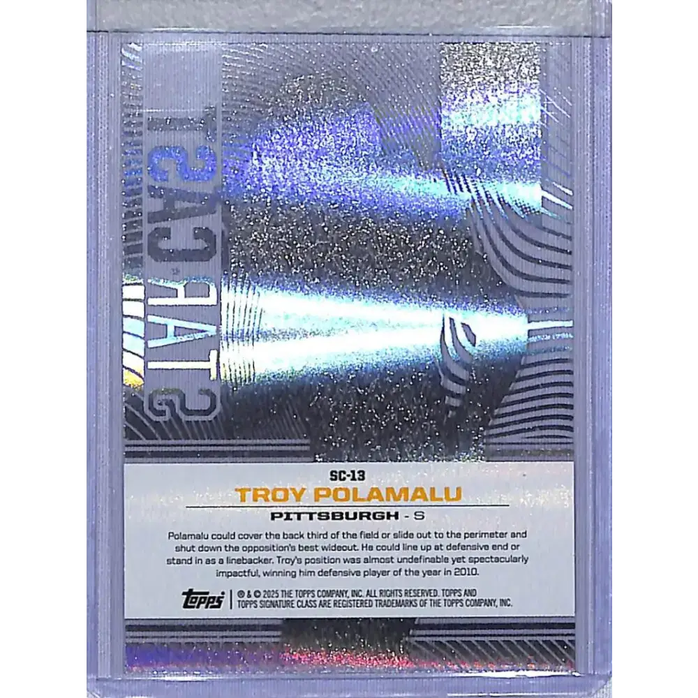 2025 Topps Signature Class Starcast #SC-13 Troy Polamalu NM-MT Pittsburgh Steelers - Football Card Single