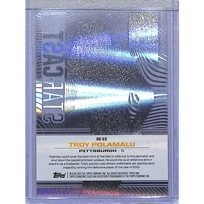 2025 Topps Signature Class Starcast #SC-13 Troy Polamalu NM-MT Pittsburgh Steelers - Football Card Single