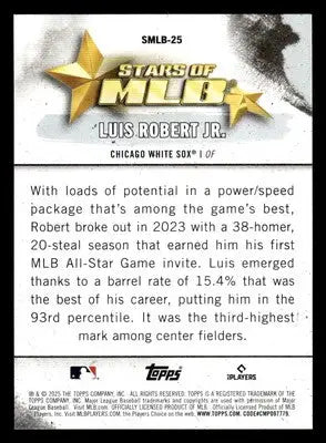 2025 Topps #SMLB-25 Luis Robert Jr. Stars of MLB - Baseball Card Single