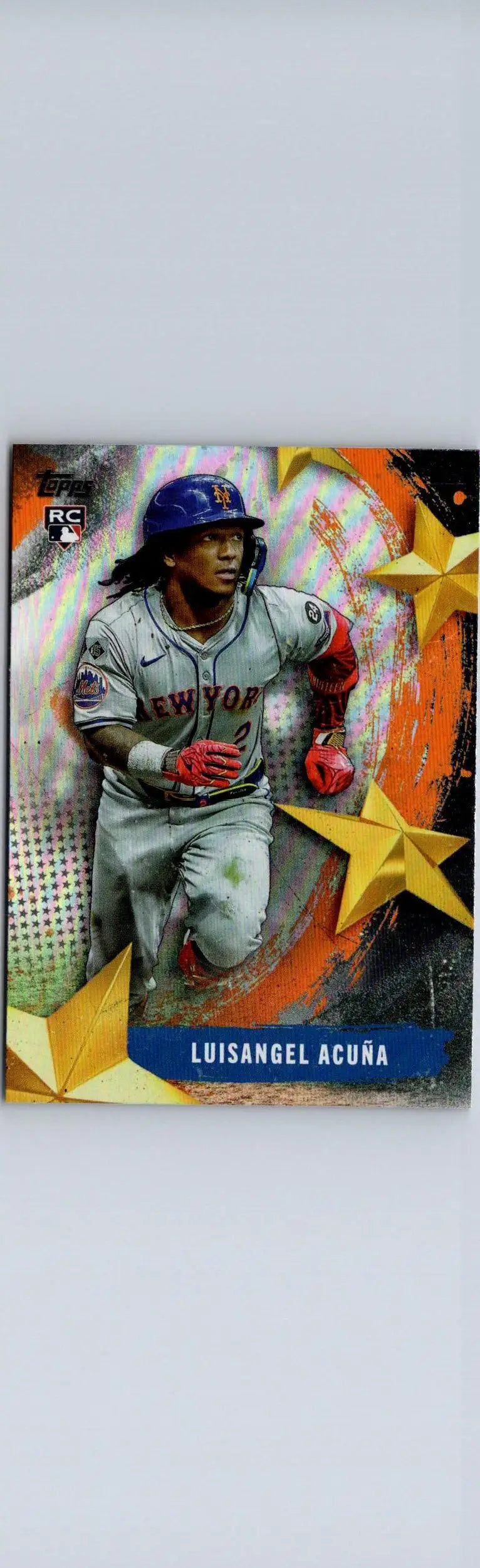 Luisangel Acuña baseball card from 2025 Topps Stars of MLB series