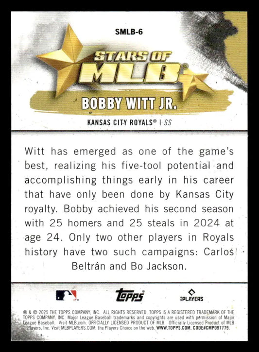 2025 Topps #SMLB-6 Bobby Witt Jr. Stars of MLB - Baseball Card Single