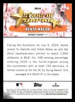 2025 Topps #SOJ-8 Kenta Maeda Stars of Japan - Baseball Card Single