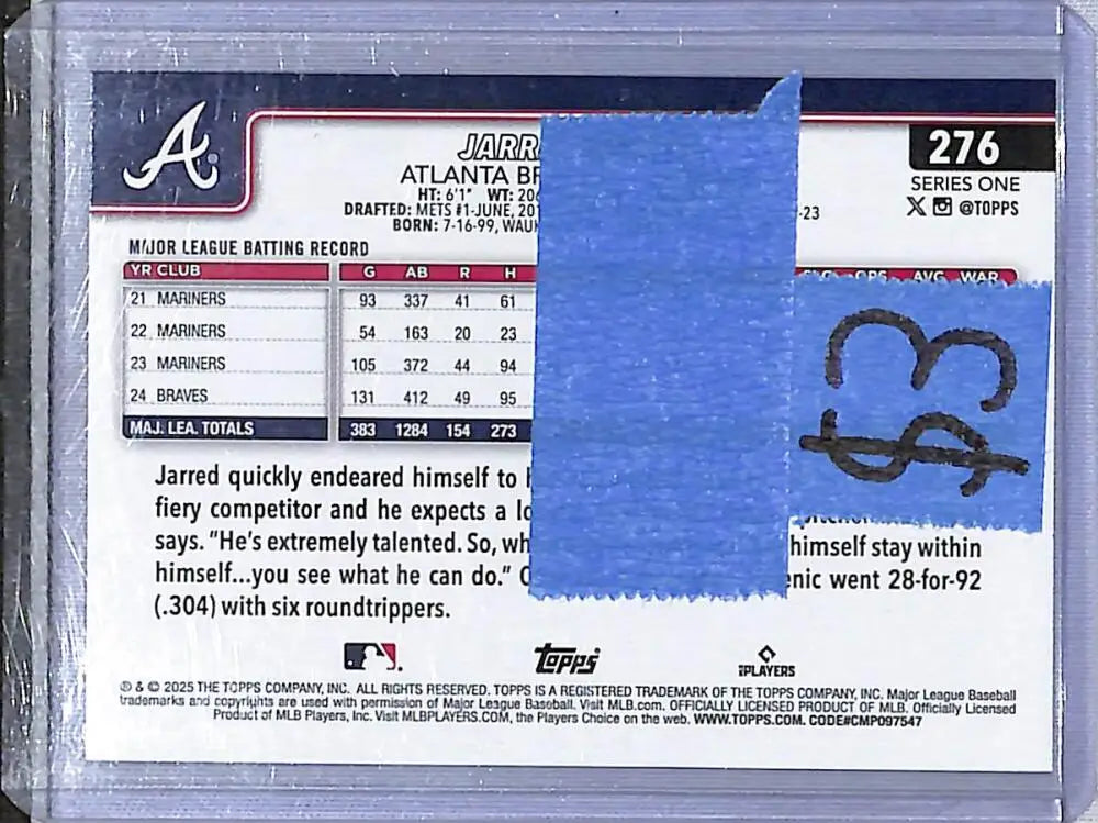 2025 Topps Spring Training #276 Jarred Kelenic NM-MT Atlanta Braves - Baseball Card Single