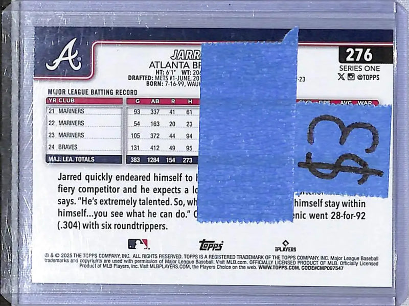 2025 Topps Spring Training #276 Jarred Kelenic NM-MT Atlanta Braves - Baseball Card Single