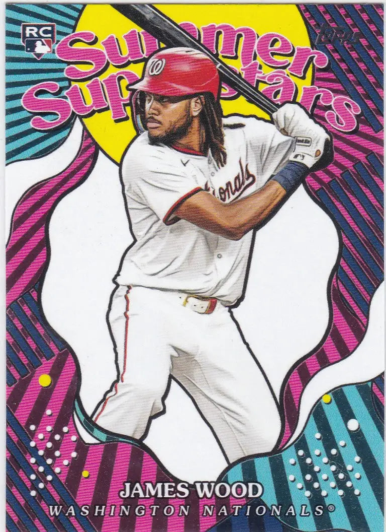 Baseball trading card of James Wood Summer Superstars RC Washington Nationals