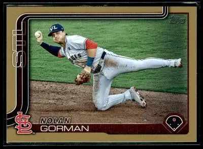 2025 Topps St. Louis Cardinals #STL-16 Nolan Gorman Gold #/2025 - Baseball Card Single