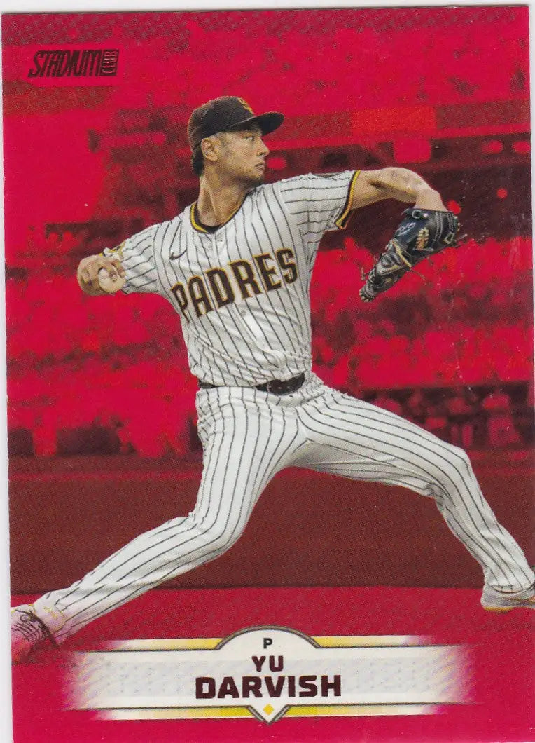 2025 Topps Stadium Club #122 YU Darvish Red Parallel San Diego Padres - Baseball Card Single