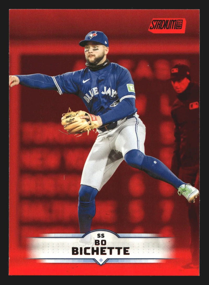2025 Topps Stadium Club #124 Bo Bichette Red Foil Toronto Blue Jays - Baseball Card Single