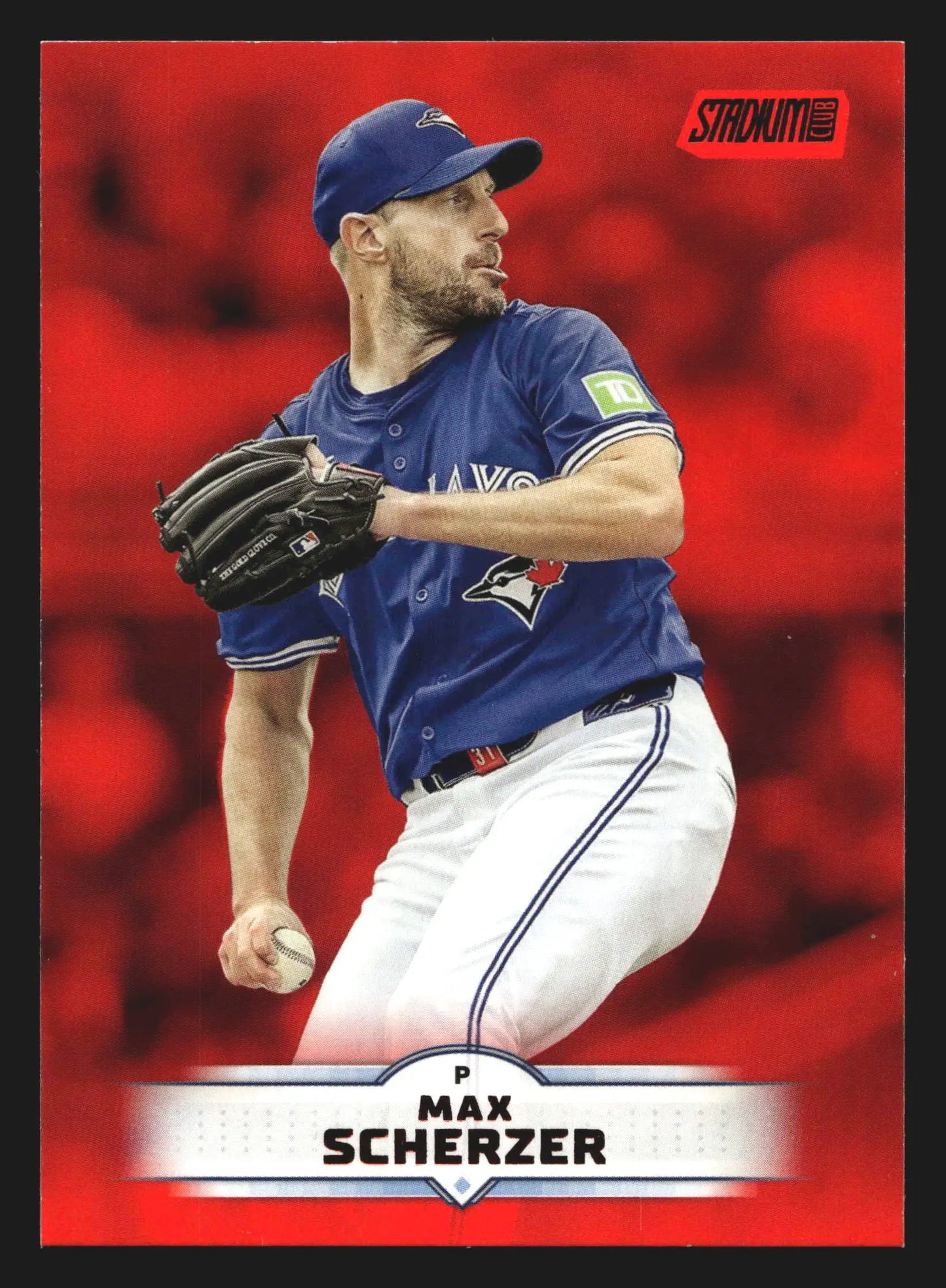 2025 Topps Stadium Club #136 Max Scherzer Red Foil Toronto Blue Jays
