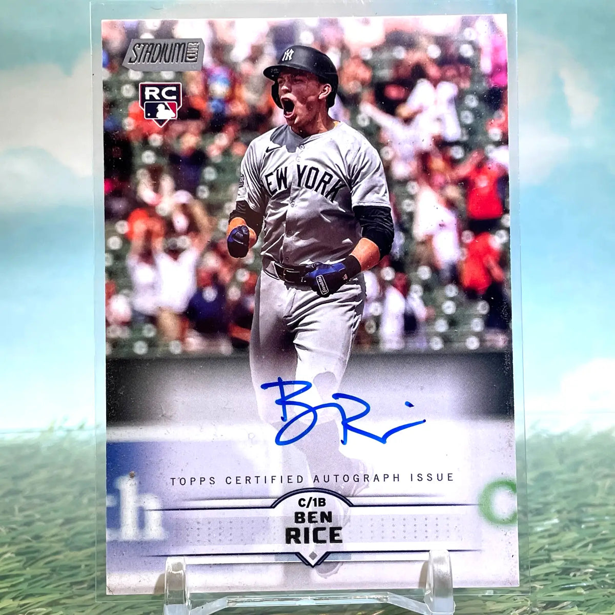 2025 Topps Stadium Club Ben Rice Rookie (RC) Auto Insert #SCBA-BR Yankees CG90 - Baseball Card Single