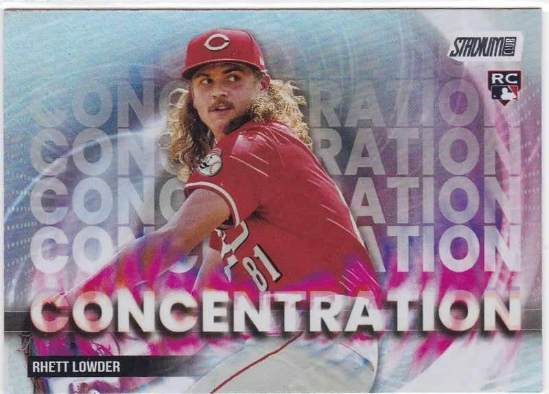 2025 Topps Stadium Club #C-23 Rhett Lowder RC Concentration insert Reds - Baseball Card Single