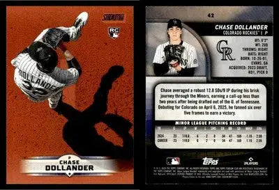 2025 Topps Stadium Club CHASE DOLLANDER #42 Bronze Foil RC [Base] Rockies RC