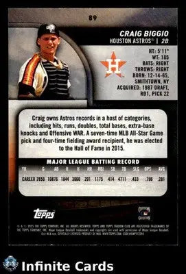 2025 Topps Stadium Club CRAIG BIGGIO Bronze Foil #89 Houston Astros HOF