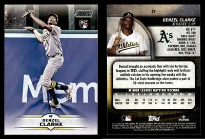 2025 Topps Stadium Club DENZEL CLARKE #31 RC [Base] Oakland Athletics RC