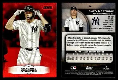 2025 Topps Stadium Club GIANCARLO STANTON #104 Red Foil New York Yankees