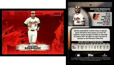 2025 Topps Stadium Club GRAYSON RODRIGUEZ #98 Red Foil Baltimore Orioles