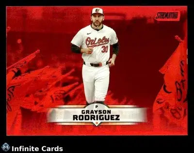 2025 Topps Stadium Club GRAYSON RODRIGUEZ #98 Red Foil Baltimore Orioles