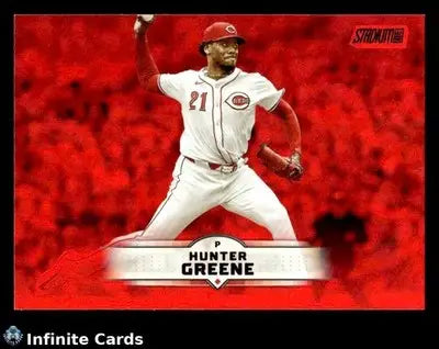 2025 Topps Stadium Club HUNTER GREENE #92 Red Foil Cincinnati Reds