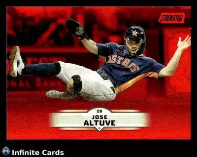 2025 Topps Stadium Club JOSE ALTUVE #97 Red Foil [Base] Houston Astros