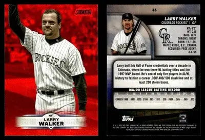 2025 Topps Stadium Club LARRY WALKER #36 Red Foil HOF Parallel/Variety Rockies H