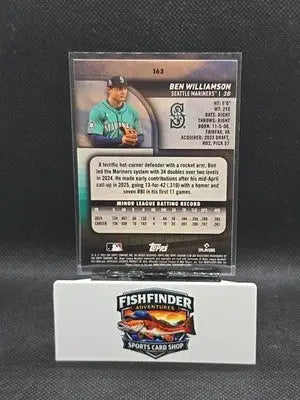 2025 Topps Stadium Club Light Blue Foil Ben Williamson #163 Seattle Mariners - Baseball Card Single