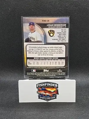 2025 Topps Stadium Club Logan Henderson On Card Auto #SCBA-LH Brewers Rookie - Baseball Card Single