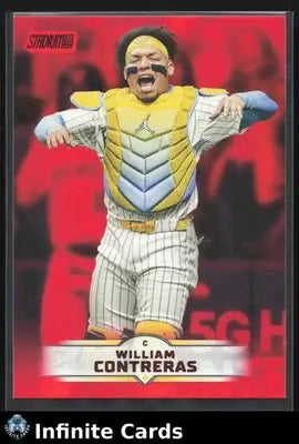 2025 Topps Stadium Club WILLIAM CONTRERAS #150 Red Foil Milwaukee Brewers