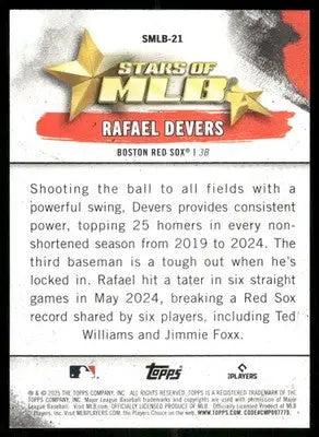 2025 Topps Stars of MLB Rafael Devers #SMLB-21 Baseball - Baseball Card Single