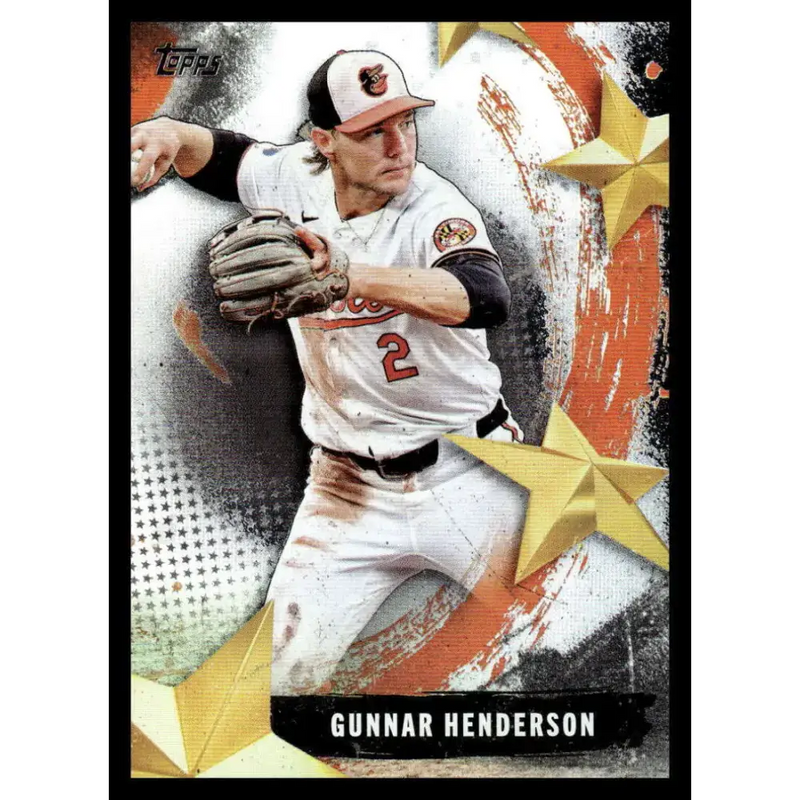 2025 Topps Stars of MLB #SMLB-12 Gunnar Henderson NM-MT Baltimore Orioles Baseball Card - Baseball Card Single