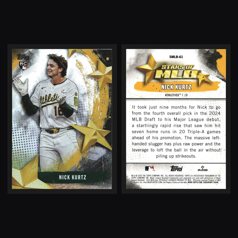 2025 Topps Stars of MLB #SMLB-61 Nick Kurtz Athletics RC
