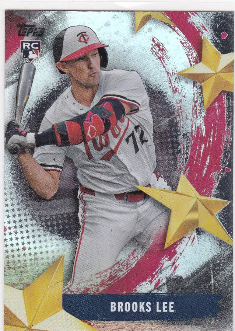 Brooks Lee RC baseball card from 2025 Topps Stars of the MLB featuring Lee RC Minnesota Twins