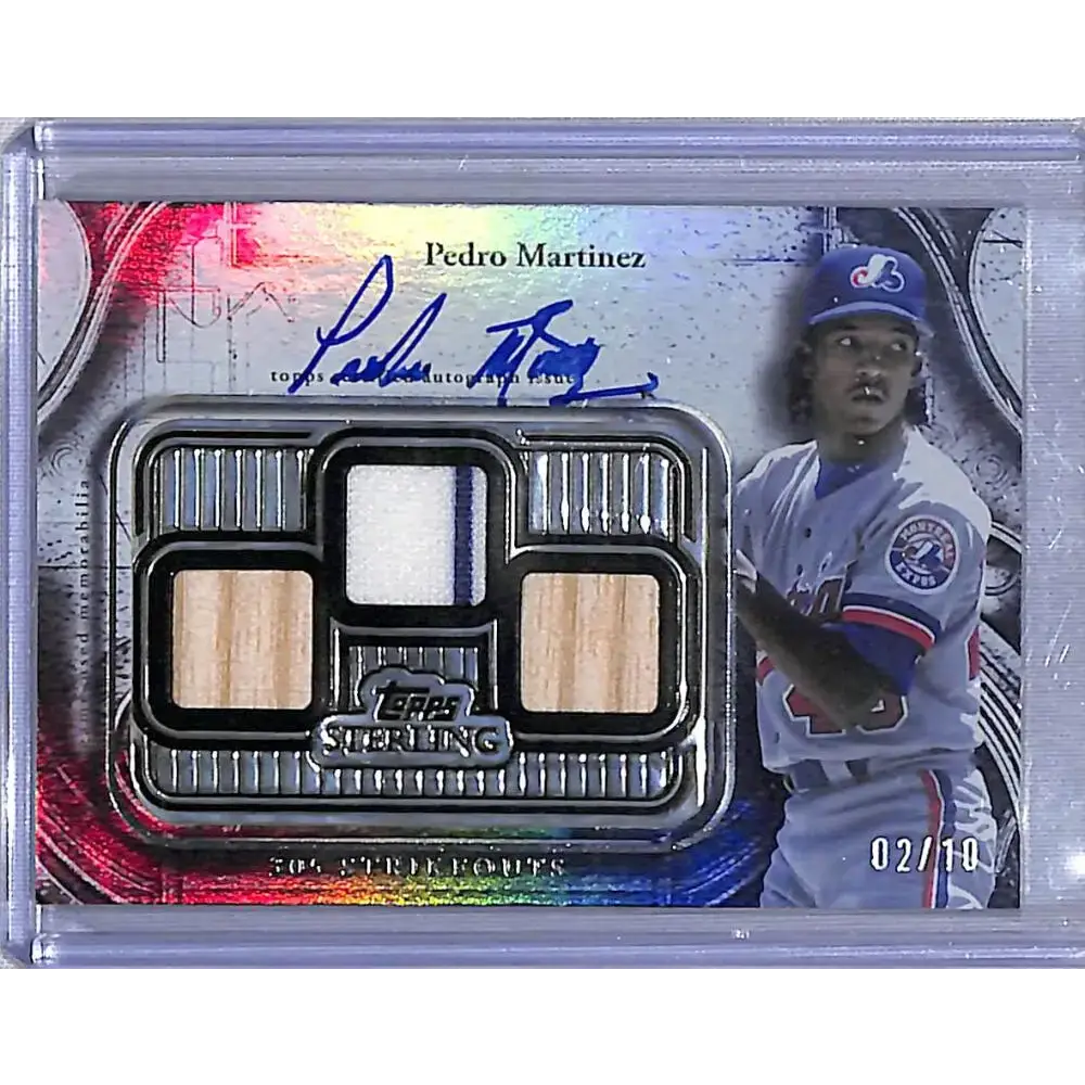 2025 Topps Sterling Strikes #STA-PM Pedro Martinez NM-MT MEM Auto 02/10 Montreal Expos - Baseball Card Single
