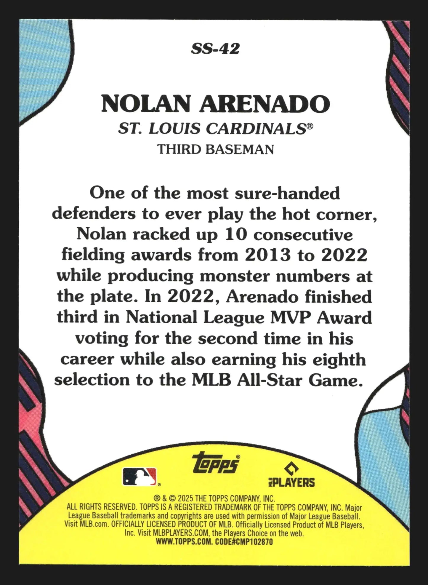 2025 Topps Summer Superstars #SS-42 Nolan Arenado Cardinals - Baseball Card Single