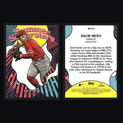2025 Topps Summer Superstars Zach Neto #SS-43 Angels - Baseball Card Single