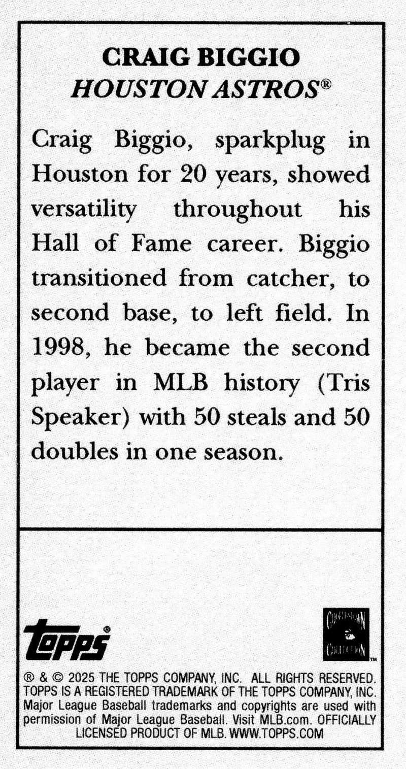 2025 Topps T205 Craig Biggio Houston Astros Mini HOF - Baseball Card Single