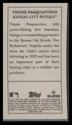 2025 Topps T205 Vinnie Pasquantino #NNO Kansas City Royals