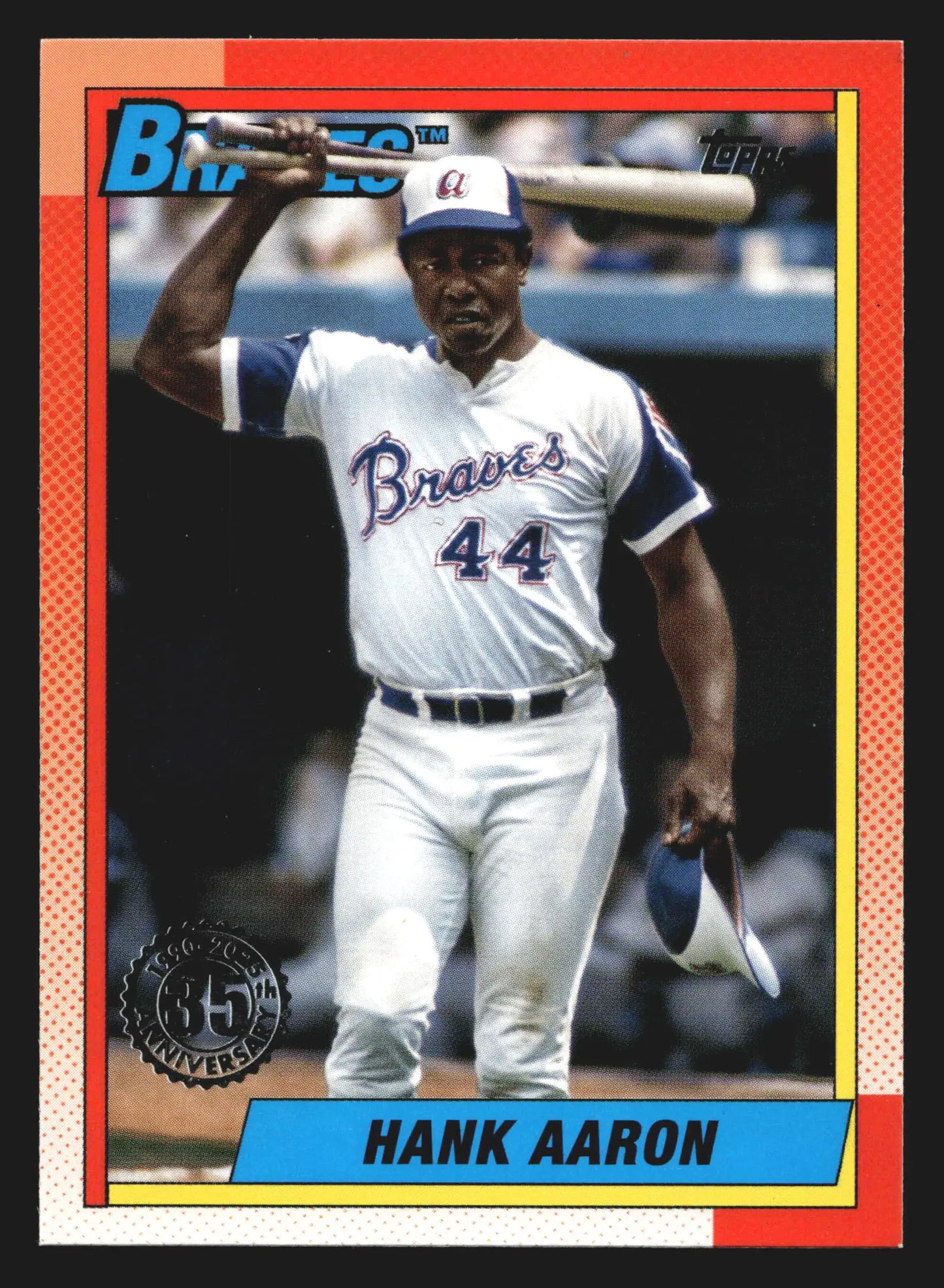 2025 Topps #T90-14 Hank Aaron Braves 1990 Topps 35th Anniversary Insert HOF
