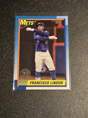 2025 Topps #T90-38 Francisco Lindor 1990 Topps Baseball 35th Anniversary - Baseball Card Single