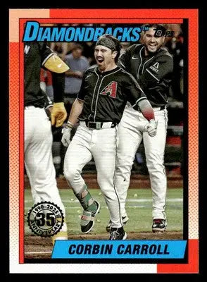 2025 Topps #T90-45 Corbin Carroll 1990 Topps Baseball 35th Anniversary - Baseball Card Single