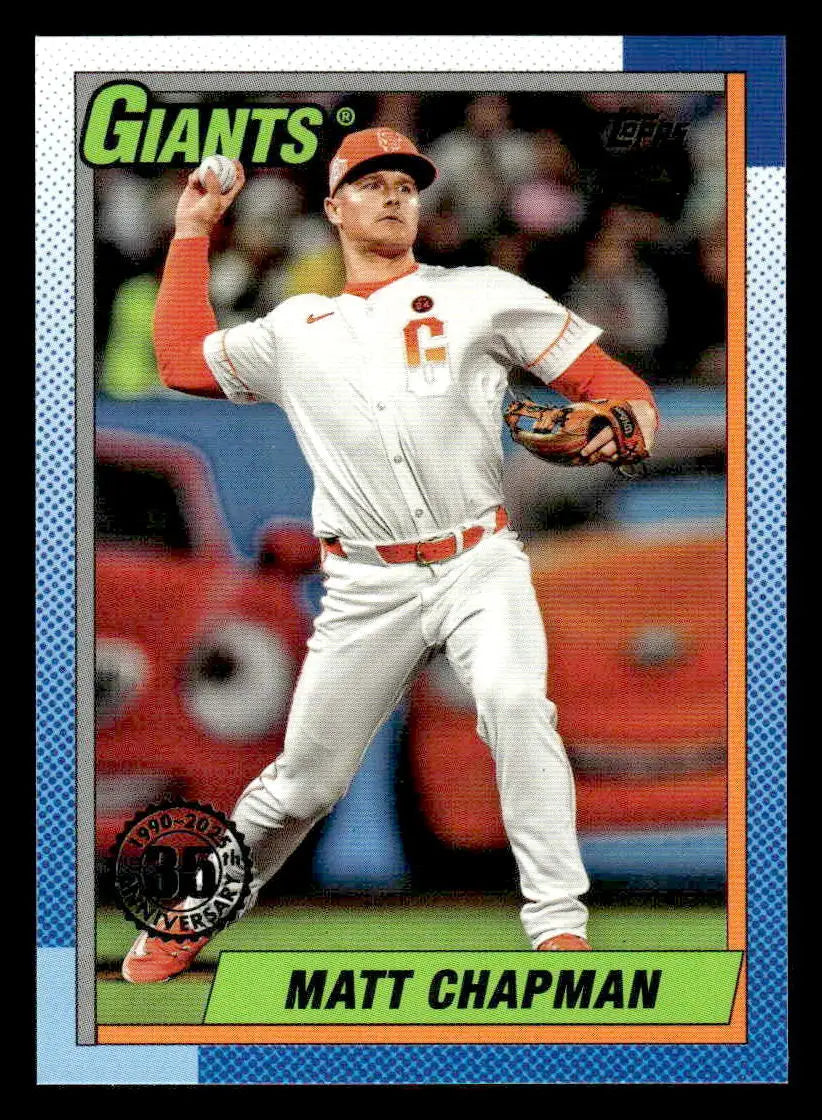 2025 Topps #T90-86 Matt Chapman 1990 Topps Baseball 35th Anniversary - Baseball Card Single