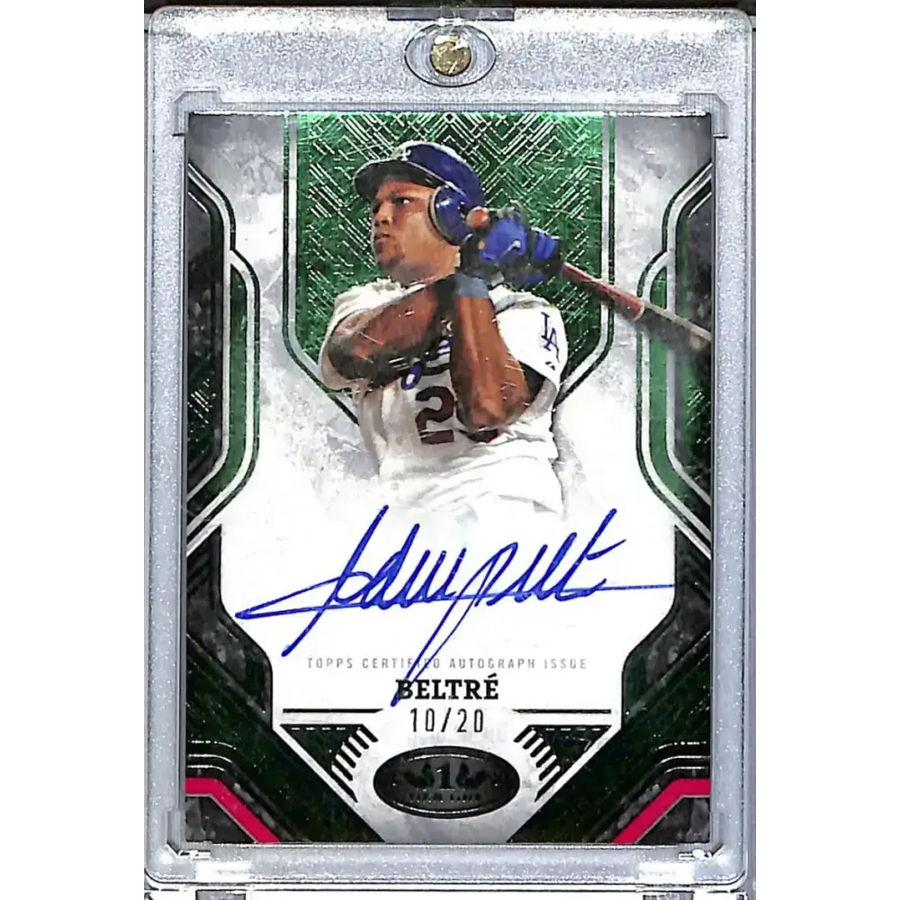 2025 Topps Tier 1 Prime Performers Green #PPA-ABE Adrian Beltre NM-MT Auto 10/20 Los Angeles Dodgers - Baseball Card