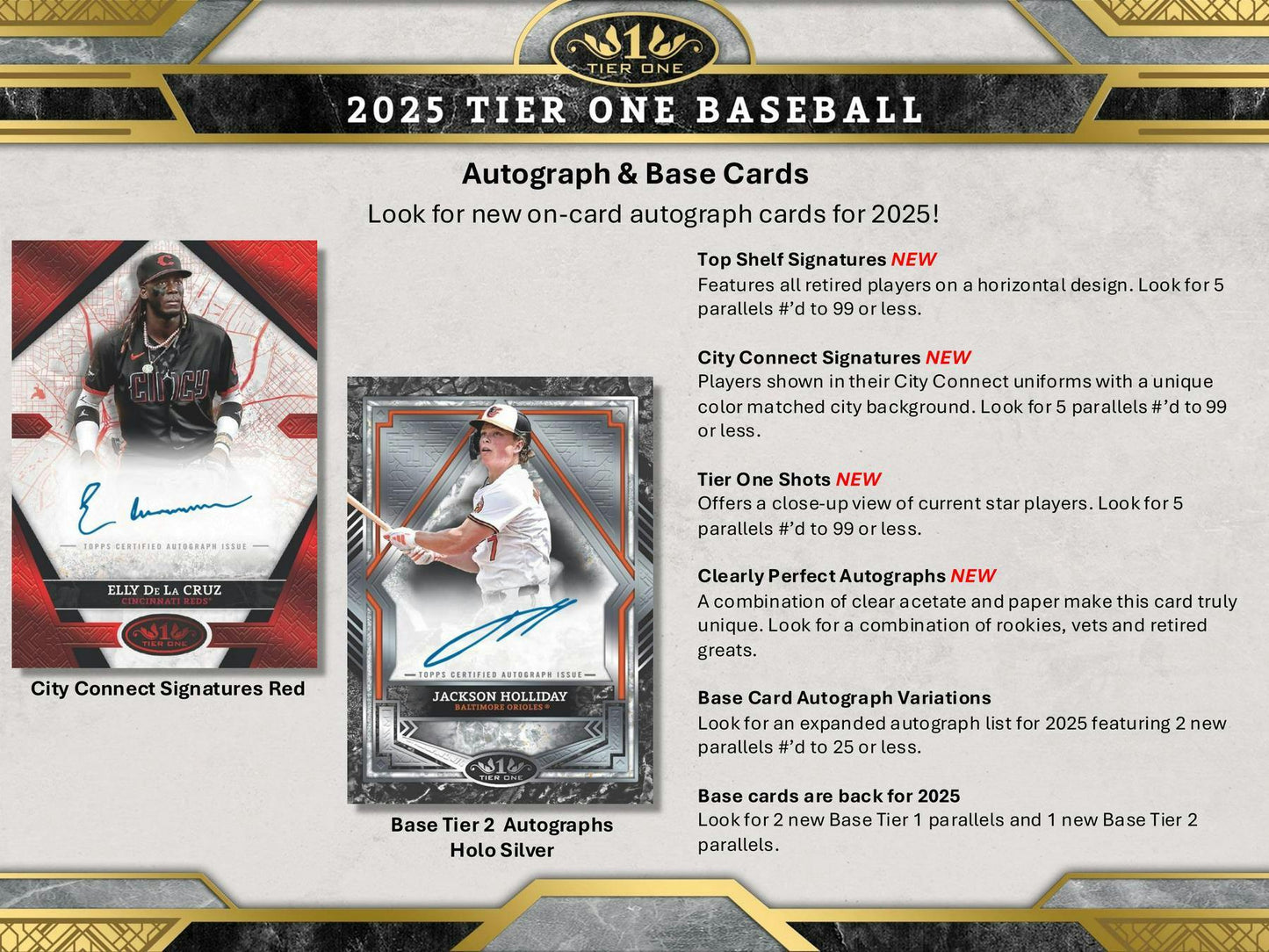 2025 Topps Tier One Baseball Hobby Box | Columbia Sports Cards