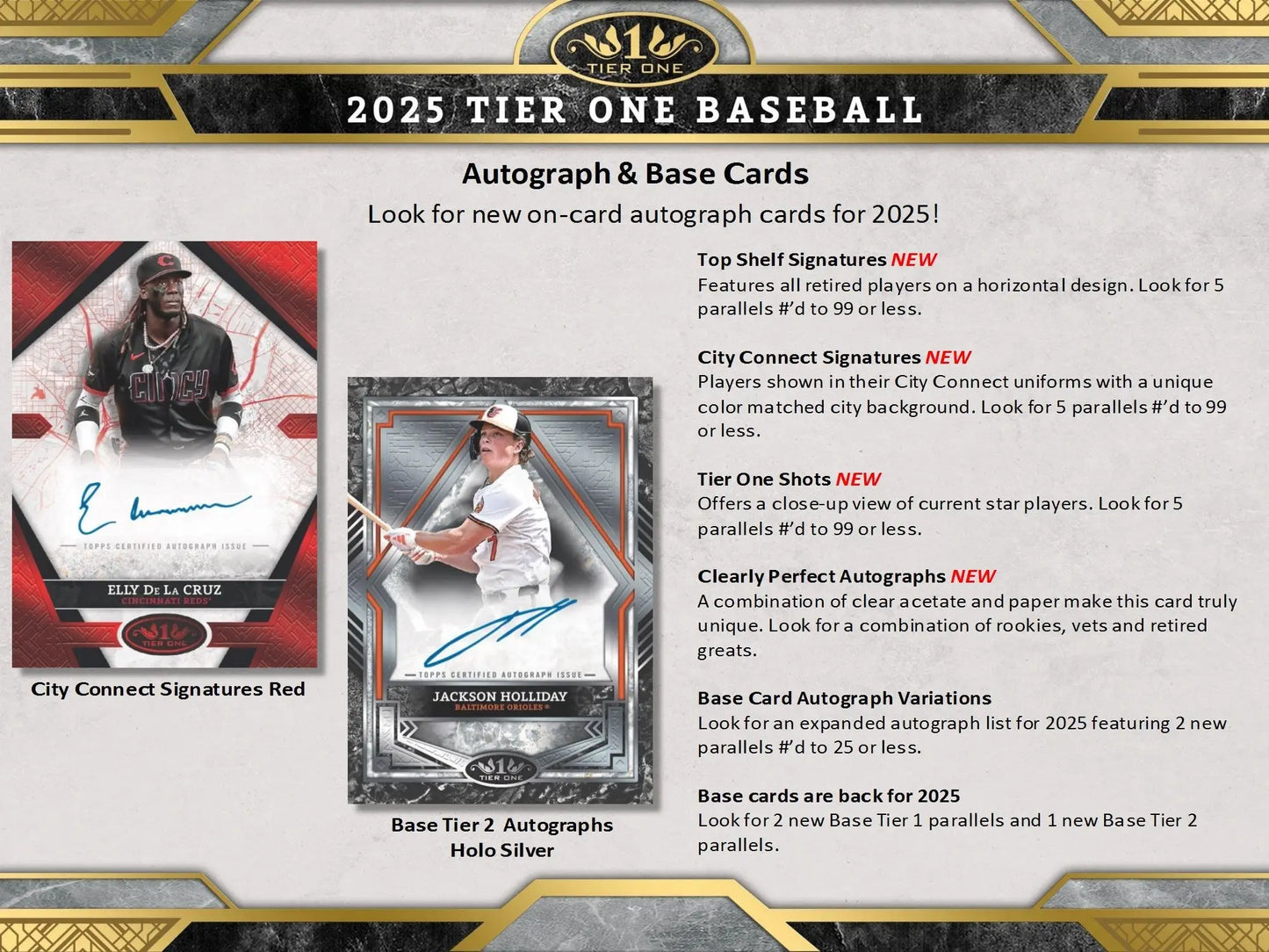 2025 Topps Tier One Baseball Hobby Box - Sports Cards - Baseball Sealed