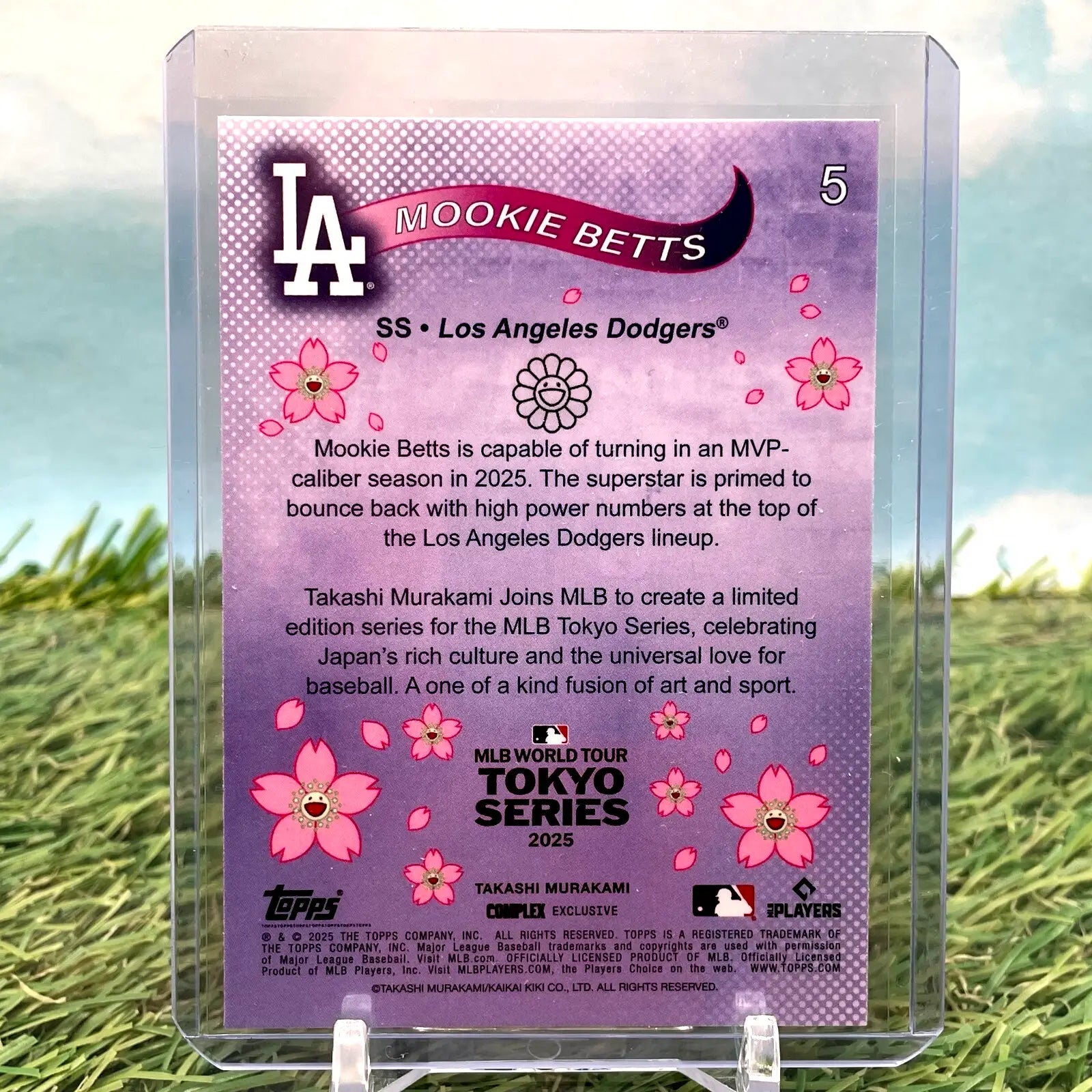 Tokyo Series Mookie Betts baseball card from 2025 Topps Tokyo Series x Takashi Murakami