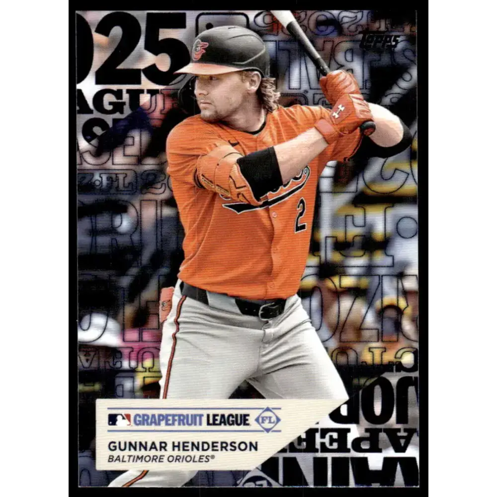 2025 Topps Training Grounds #TG-12 Gunnar Henderson NM-MT Baltimore Orioles Baseball Card - Baseball Card Single