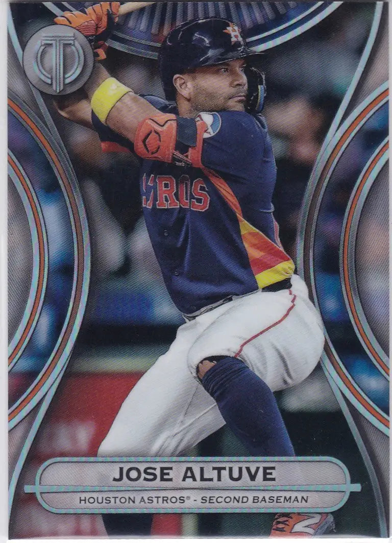 Jose Altuve baseball card from 2025 Topps Tribute featuring Houston Astros player