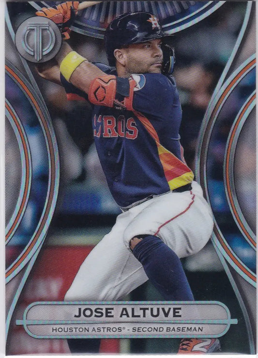 Jose Altuve baseball card from 2025 Topps Tribute featuring Houston Astros player