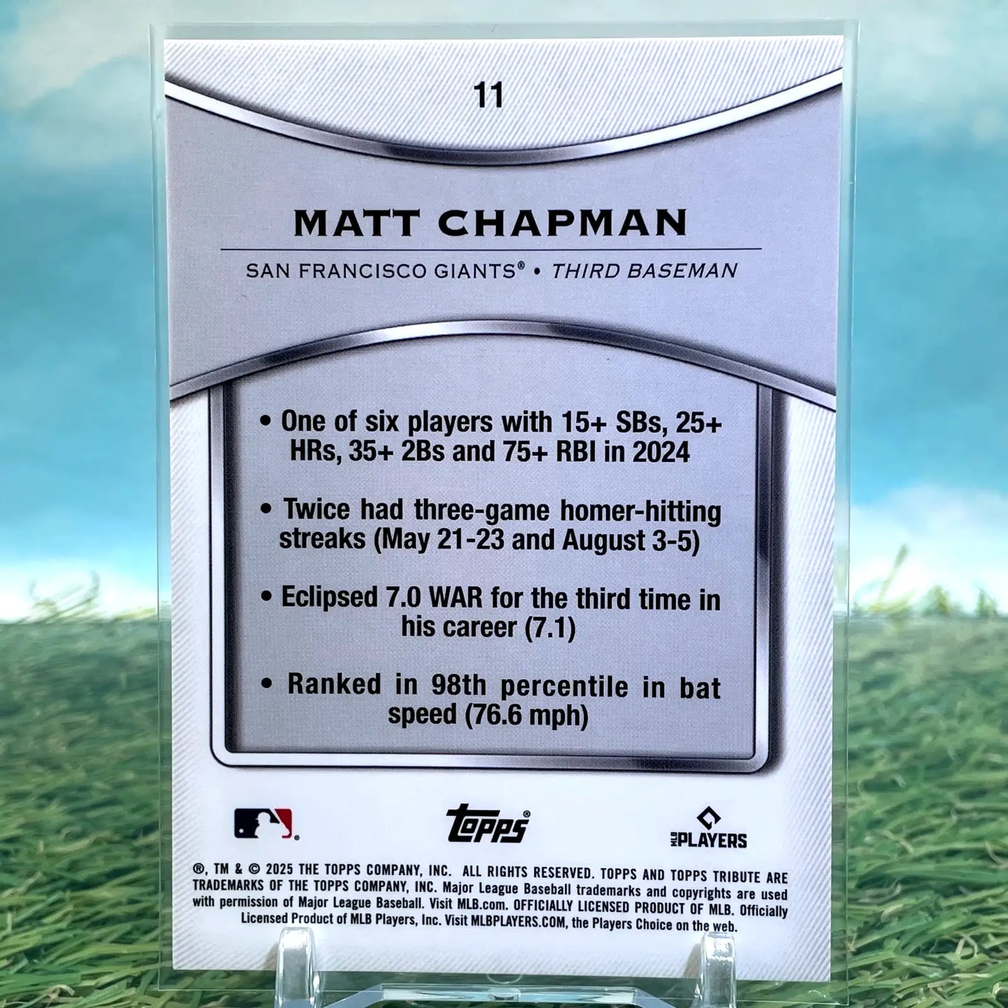 2025 Topps Tribute Baseball Matt Chapman San Francisco Giants - Baseball Card Single