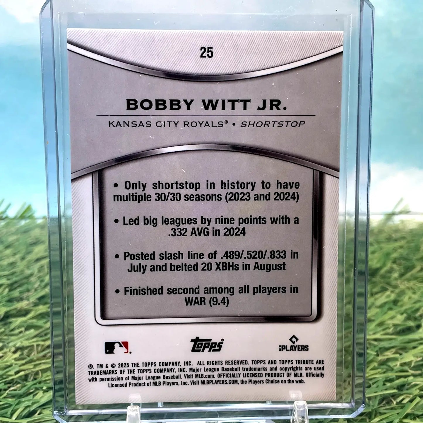 2025 Topps Tribute Bobby Witt Jr #25 Base Royals - Baseball Card Single