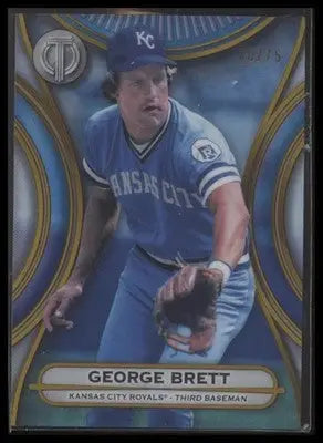 2025 Topps Tribute George Brett #20 Gold SN #/75 Kansas City Royals - Baseball Card Single